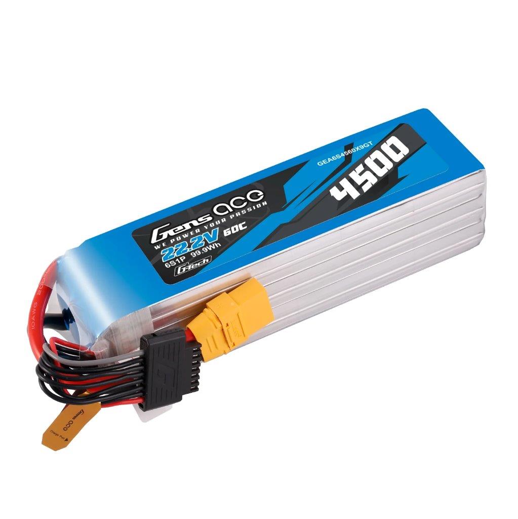 GensAce G-Tech 4500mAh 22.2V 60C 6S1P XT90 LIPO Battery Pack - 5