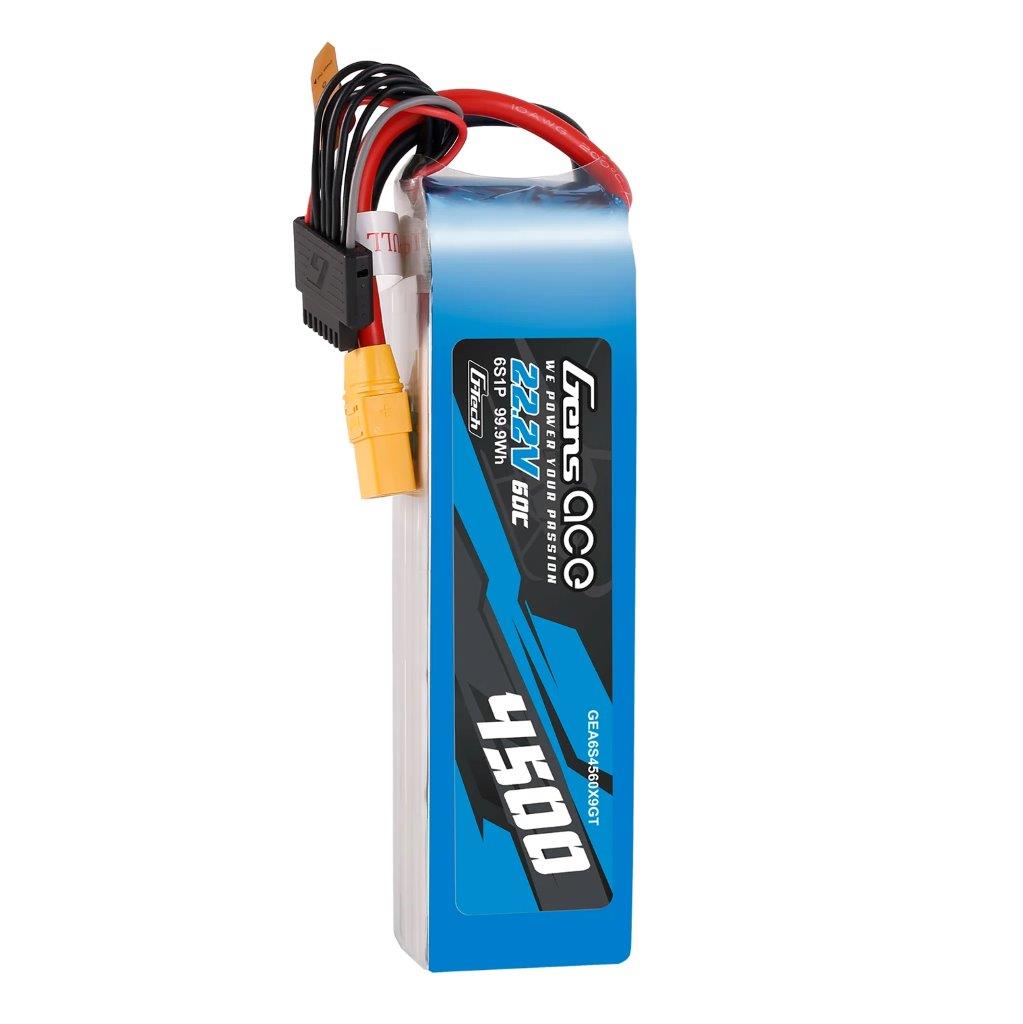 GensAce G-Tech 4500mAh 22.2V 60C 6S1P XT90 LIPO Battery Pack - 3