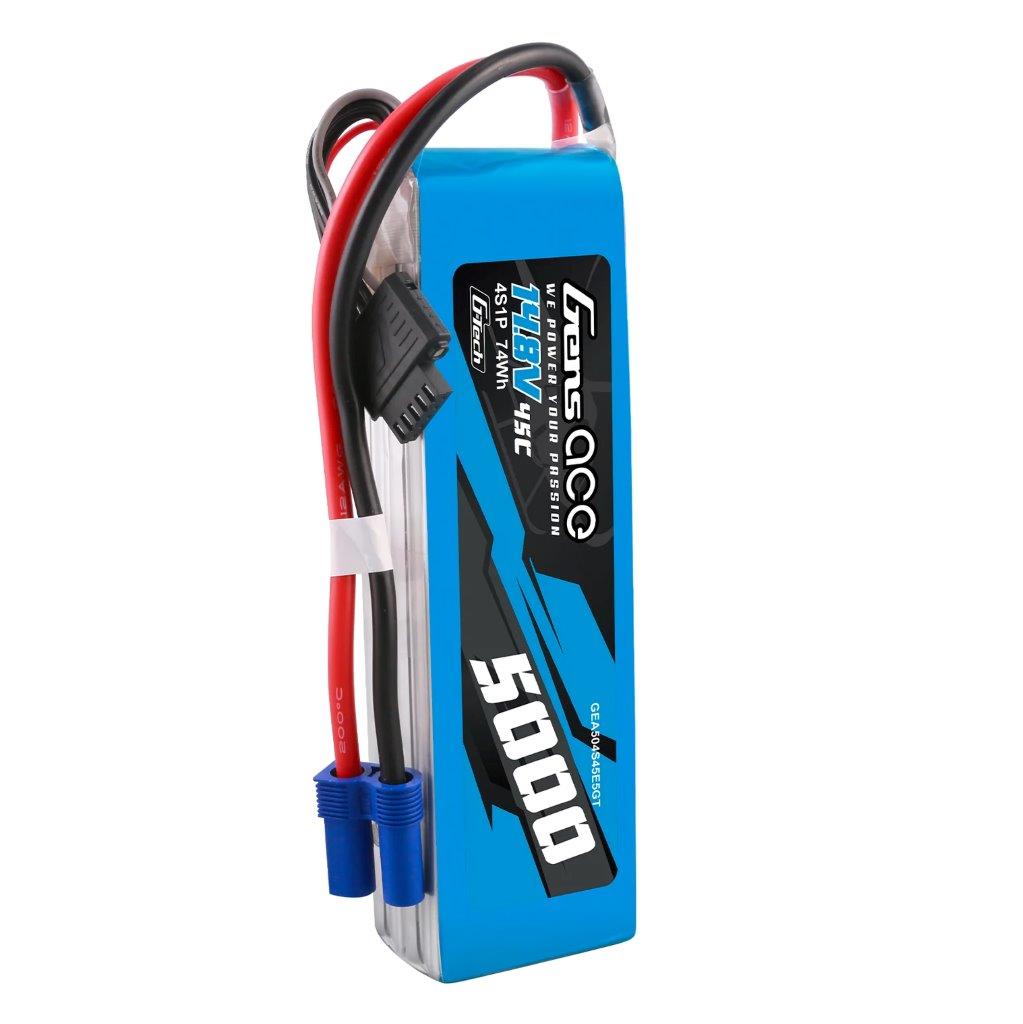 GensAce G-Tech 5000mAh 14.8V 45C 4S1P Heli Lipo Battery with EC5 Plug - 3