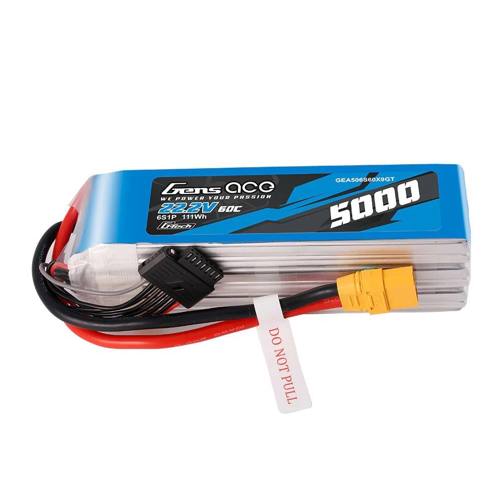 GensAce G-Tech 5000mAh 22.2V 60C 6S1P XT90 LIPO Battery Pack