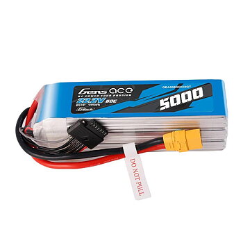 GensAce G-Tech 5000mAh 22.2V 60C 6S1P XT90 LIPO Battery Pack