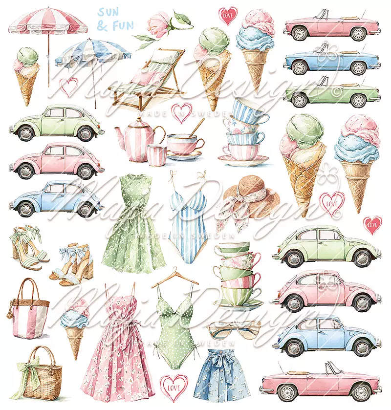 MAJA DESIGN -Summer Feeling - 12x12" Collection pack - 2