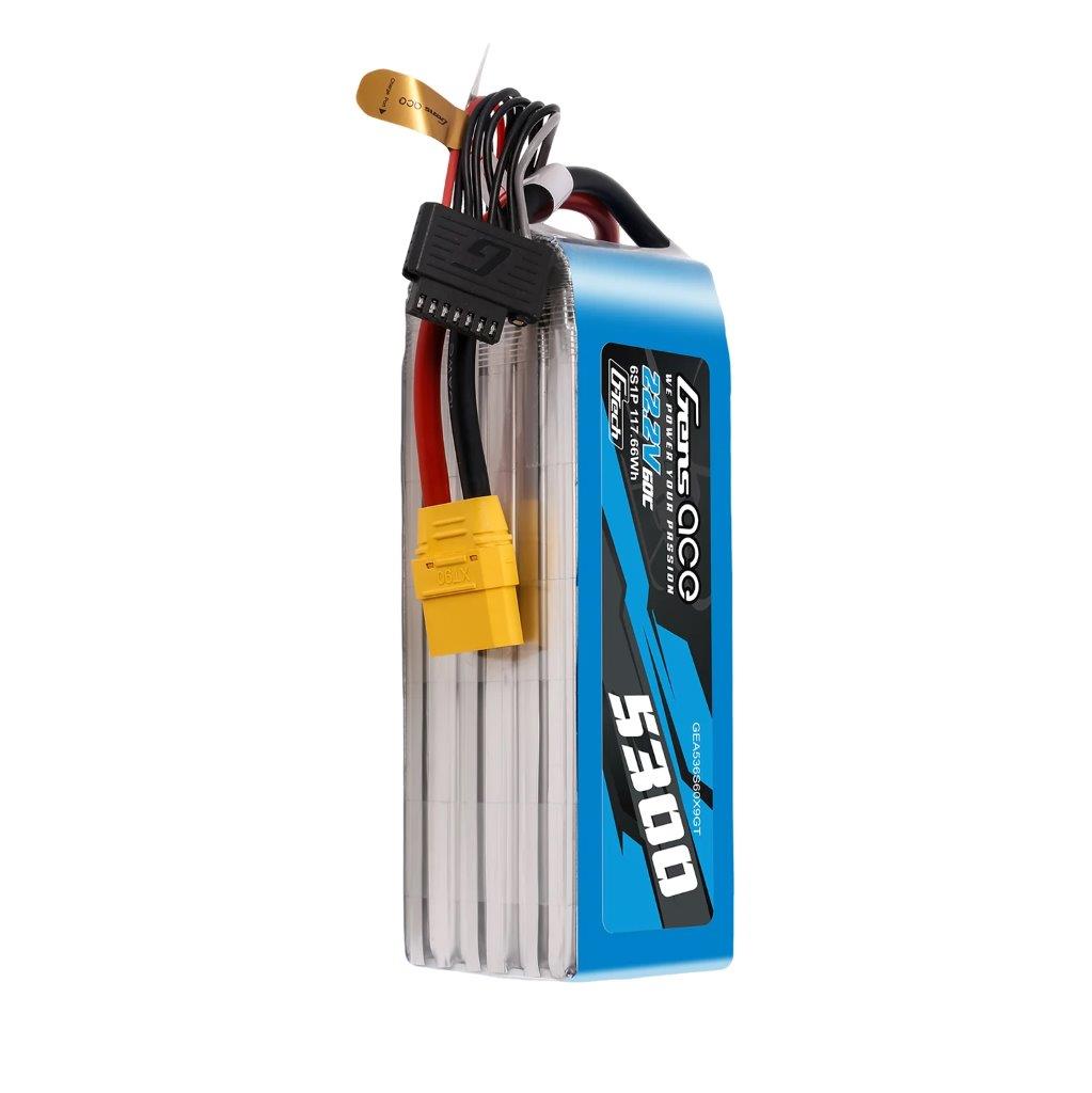 GensAce G-Tech 5300mAh 22.2V 60C 6S1P Battery Pack with XT90 plug - 3