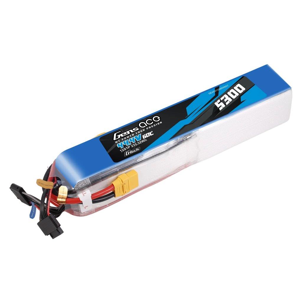 GensAce G-Tech 5300mAh 44.4V 60C 12S1P Battery Pack with XT90 plug - 5