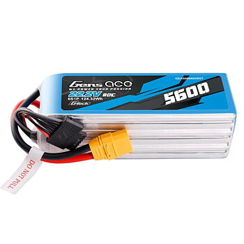 GensAce G-Tech 5600mAh 22.2V 80C 6S1P XT90 LIPO Battery Pack