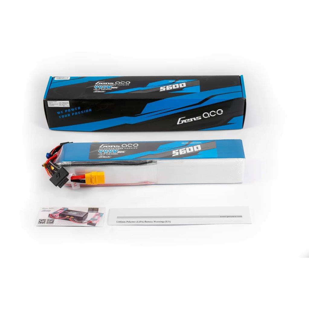 GensAce G-Tech 5600mAh 44.4V 80C 12S1P Battery Pack with XT90 plug - 2