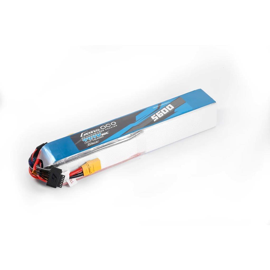 GensAce G-Tech 5600mAh 44.4V 80C 12S1P Battery Pack with XT90 plug - 5