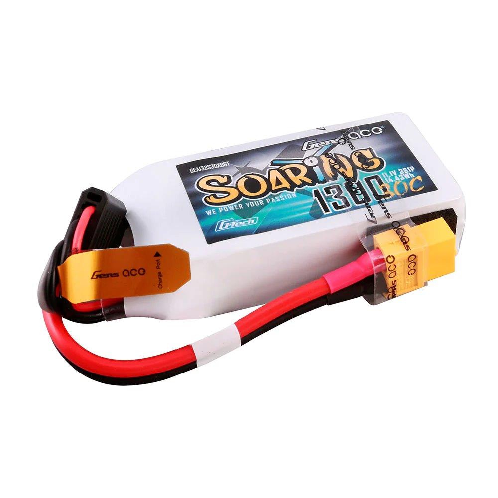 GensAce G-Tech Soaring 1300mAh 11.1V 30C 3S1P Lipo Battery Pack with XT60 Plug - 3