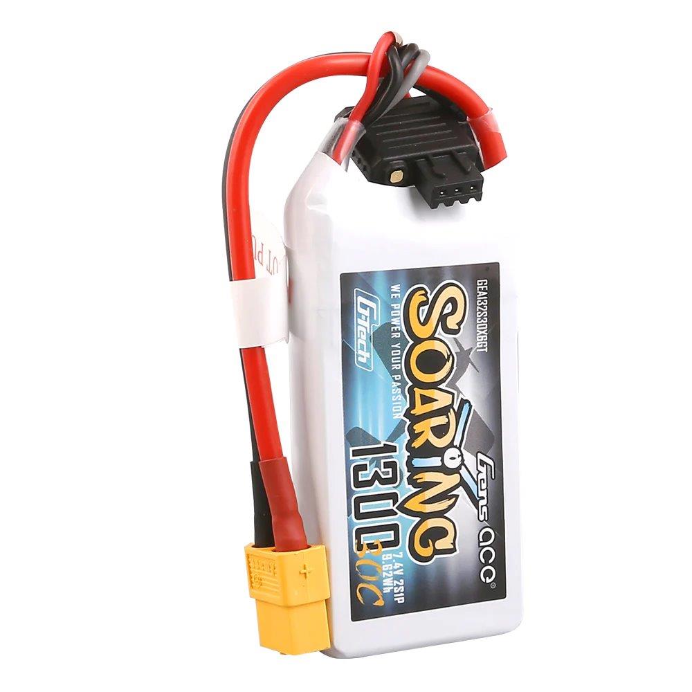 GensAce G-Tech Soaring 1300mAh 7.4V 30C 2S1P Lipo Battery Pack with XT60 plug - 3
