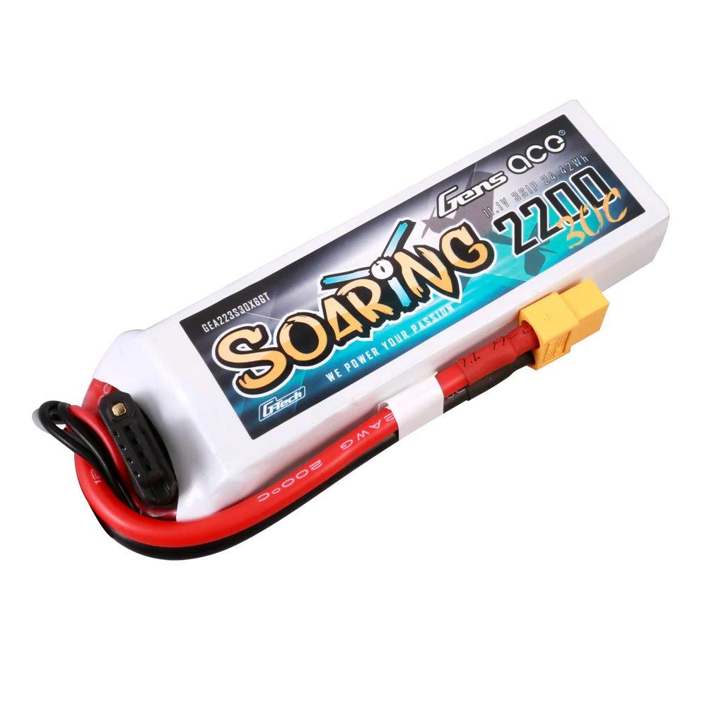 GensAce G-Tech Soaring 2200mAh 11.1V 30C 3S1P Lipo Battery Pack with XT60 Plug - 4