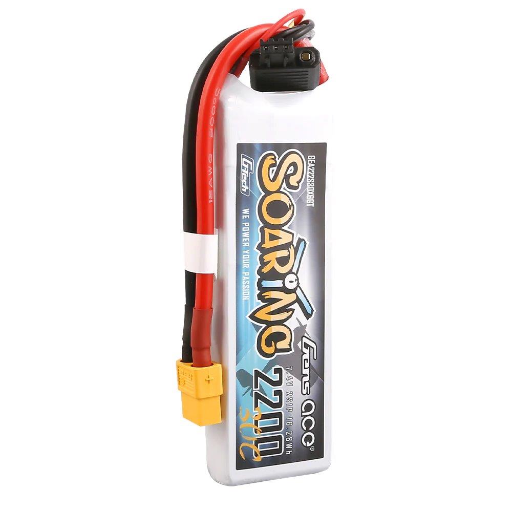 GensAce G-Tech Soaring 2200mAh 7.4V 30C 2S1P Lipo Battery Pack with XT60 Plug - 3