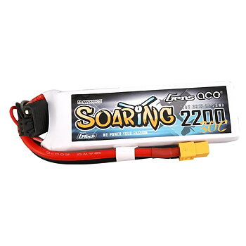 GensAce G-Tech Soaring 2200mAh 7.4V 30C 2S1P Lipo Battery Pack with XT60 Plug