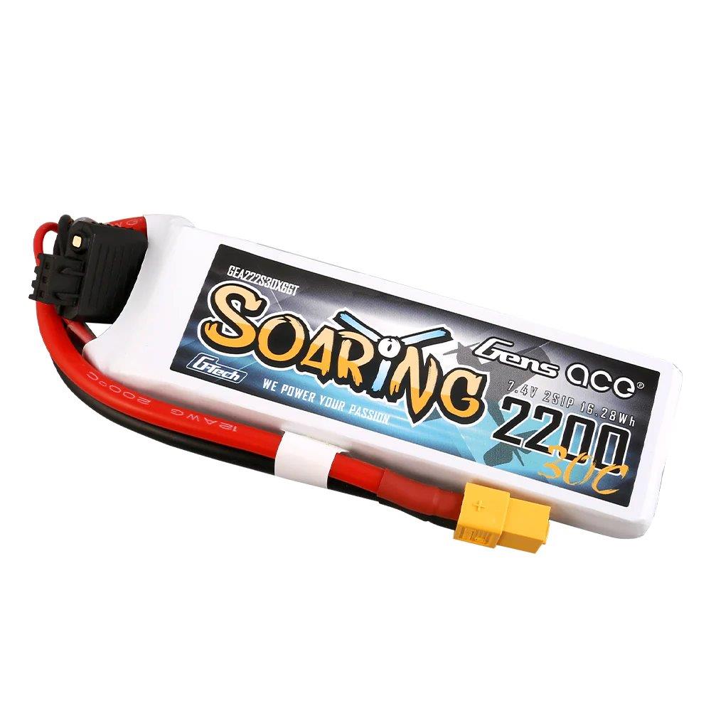 GensAce G-Tech Soaring 2200mAh 7.4V 30C 2S1P Lipo Battery Pack with XT60 Plug - 4