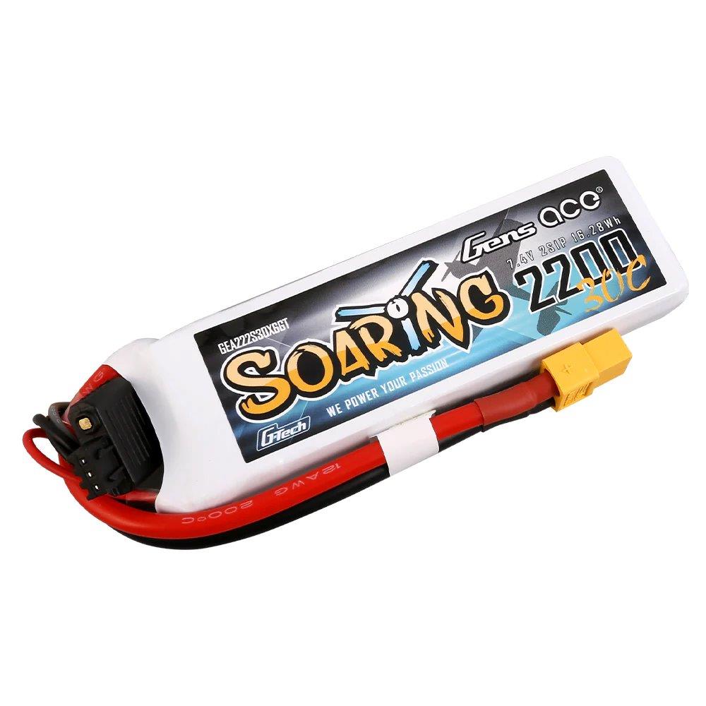 GensAce G-Tech Soaring 2200mAh 7.4V 30C 2S1P Lipo Battery Pack with XT60 Plug - 5