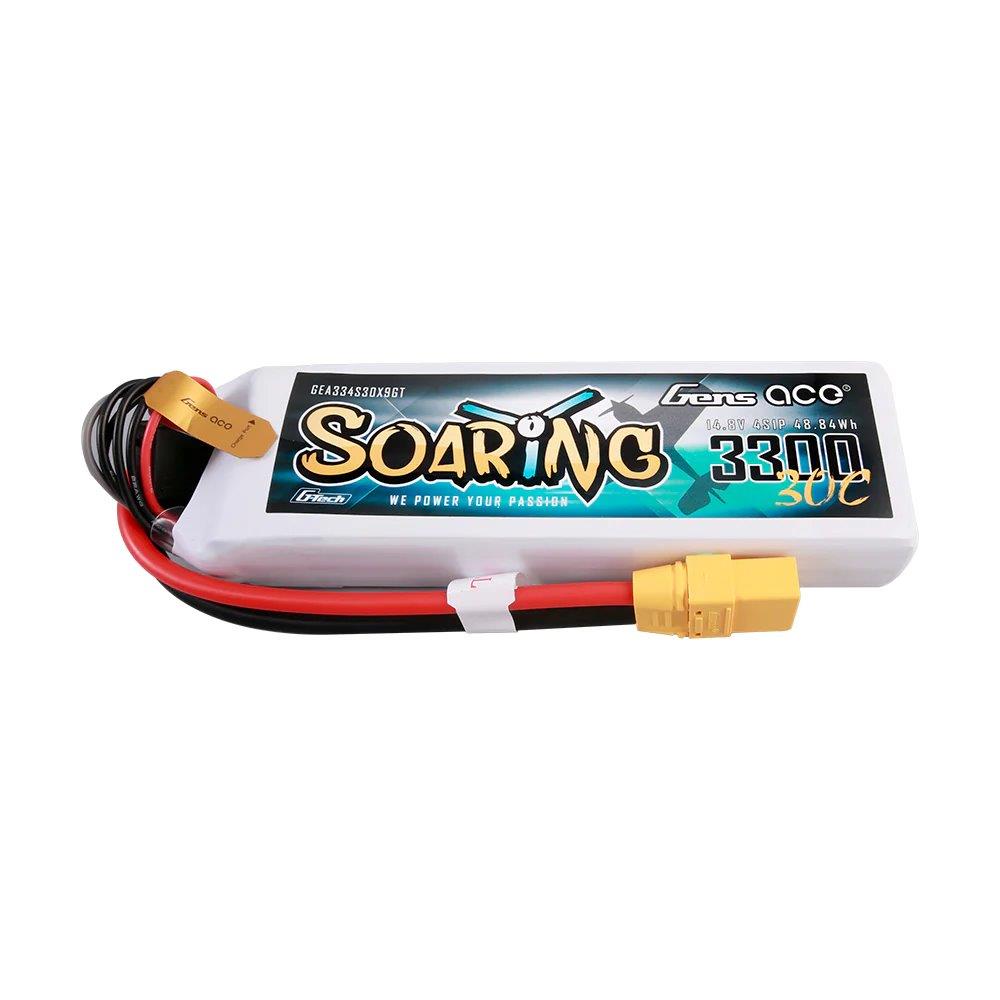 GensAce G-Tech Soaring 3300mAh 14.8V 30C 4S1P Lipo Battery Pack with XT90 plug
