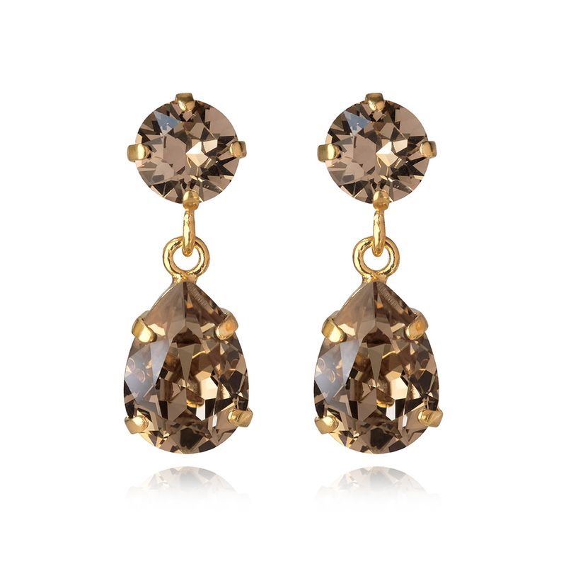 Caroline Svedbom Mini Drop Earrings Greige