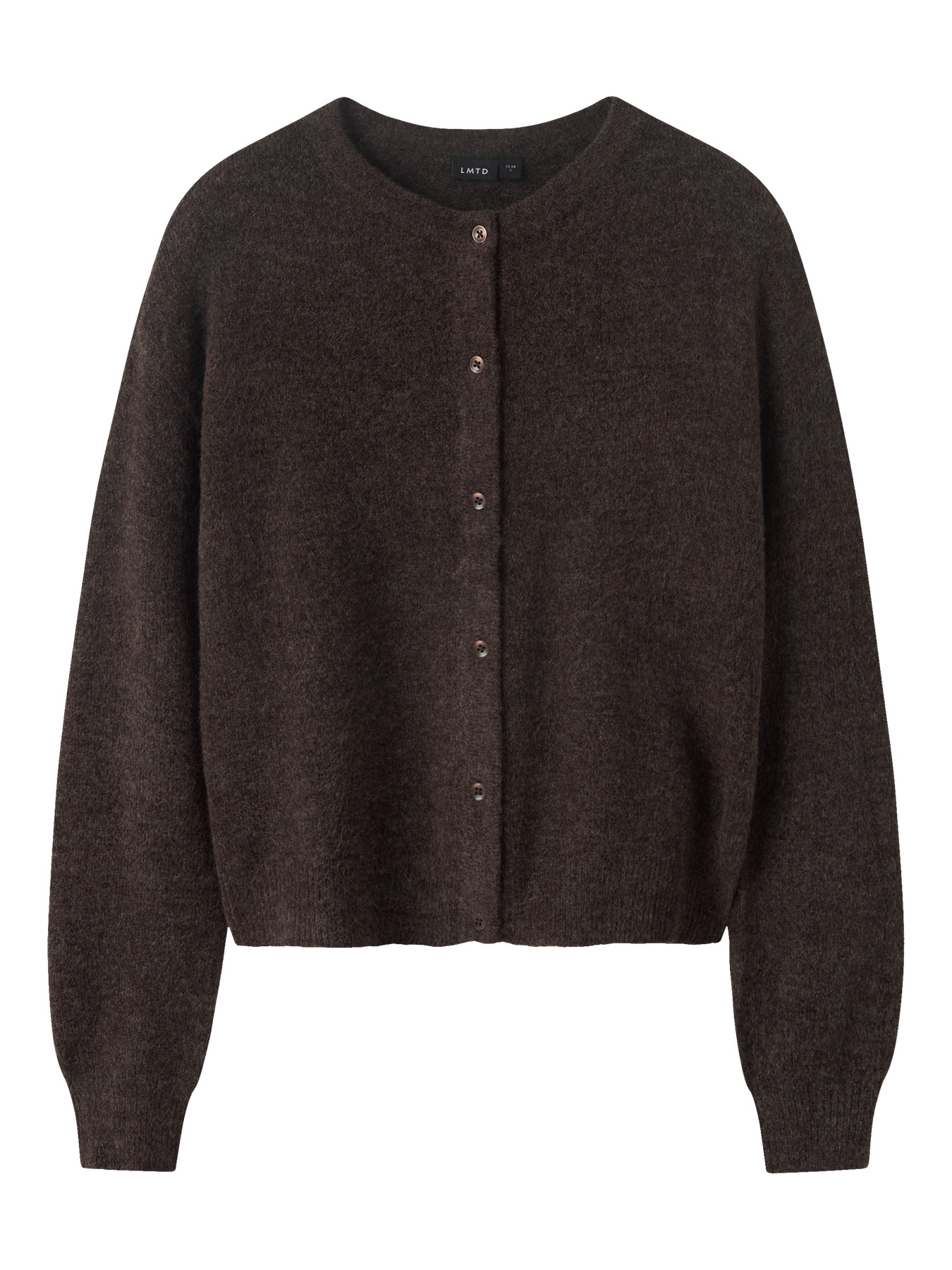 NLFLODET LS SHORT KNIT CARDIGAN NOOS Chocolate Brown 1446-46