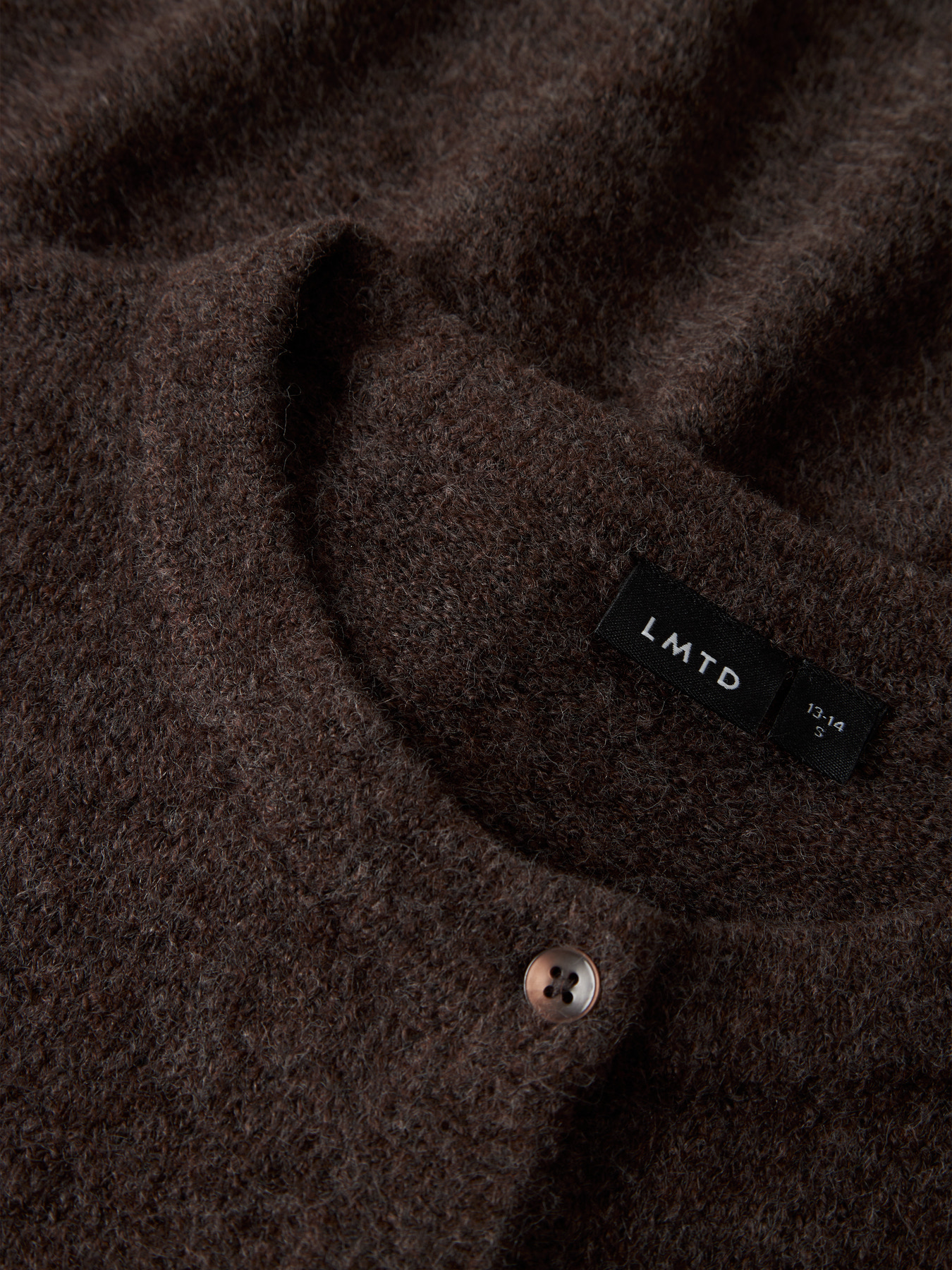NLFLODET LS SHORT KNIT CARDIGAN NOOS Chocolate Brown 1446-46 - 4