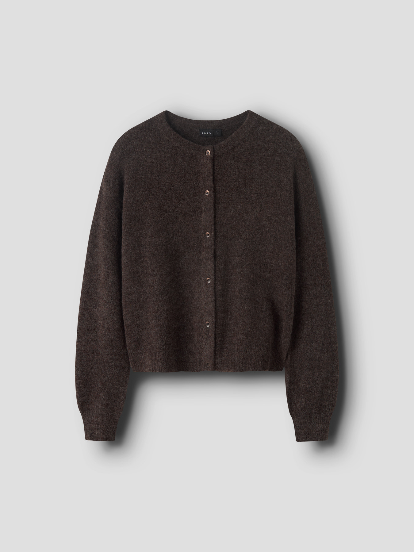 NLFLODET LS SHORT KNIT CARDIGAN NOOS Chocolate Brown 1446-46 - 2