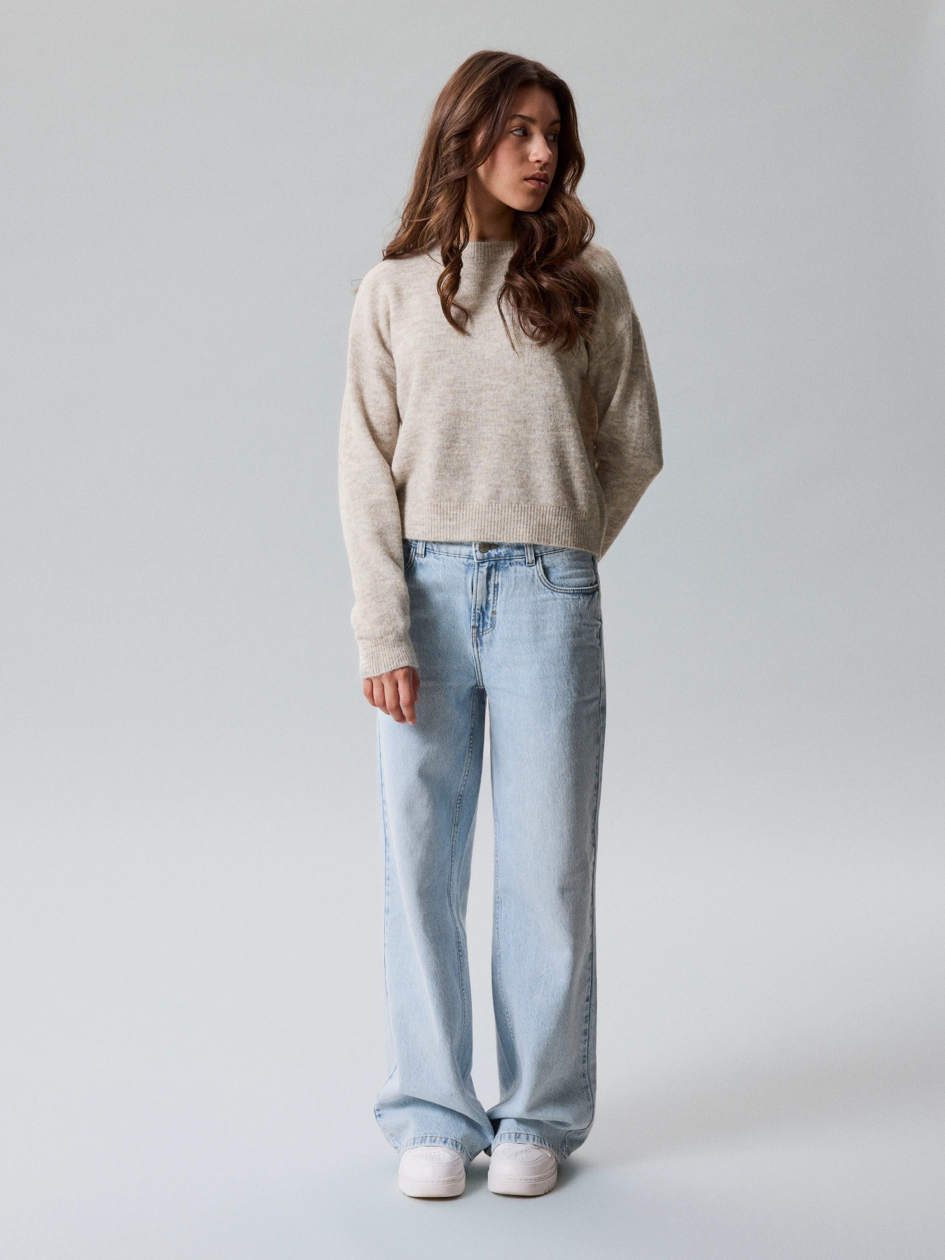 NLFLODET LS SHORT KNIT NOOS Peyote Melange - 6