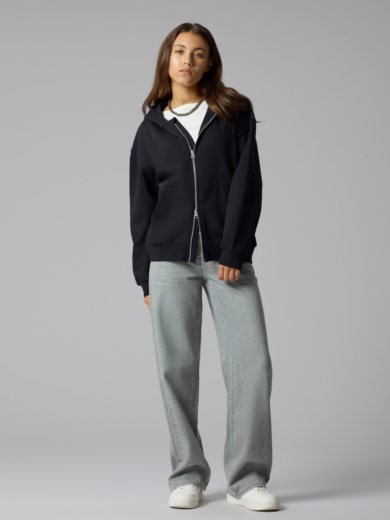 NLNNEVO LS L BRU SWEAT CARDIGAN NOOS Black - 6