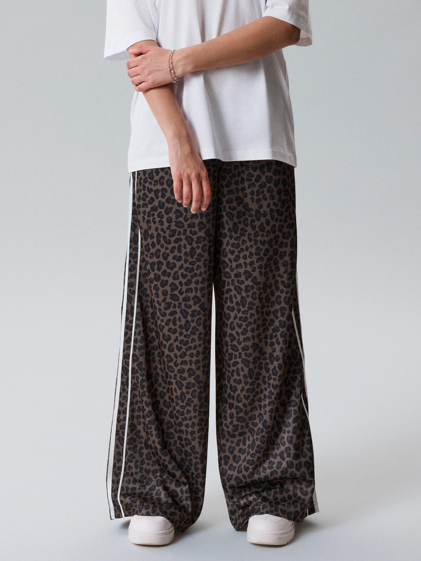 NLFKLARA LEO LW WIDE PANT Chocolate Chip W. Delicioso - 6