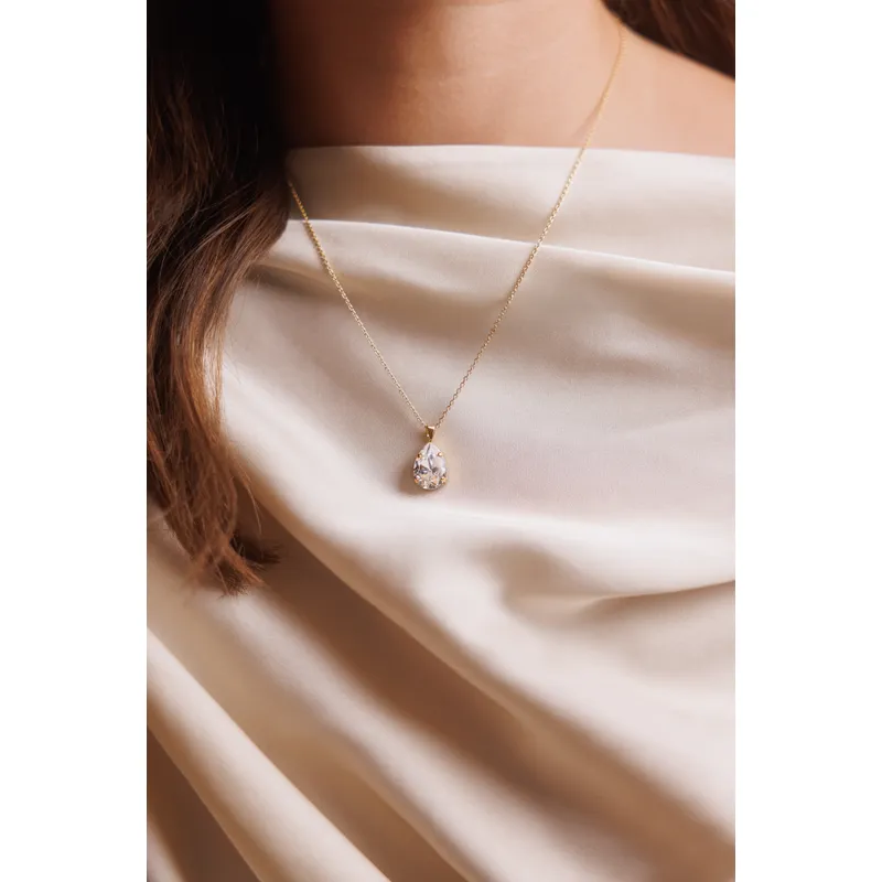 Caroline Svedbom Mini Drop Necklace Greige - 2