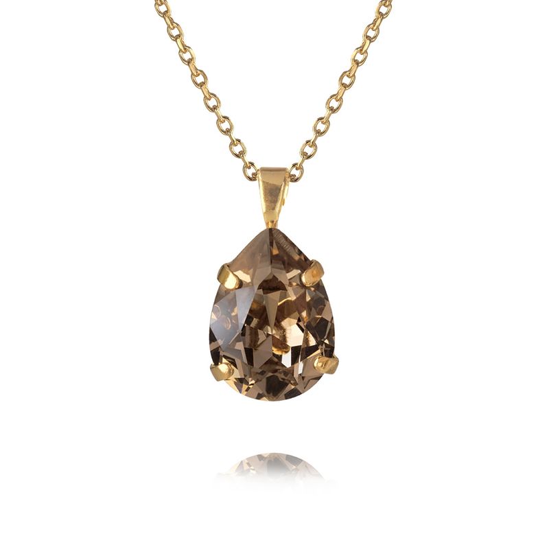 Caroline Svedbom Mini Drop Necklace Greige