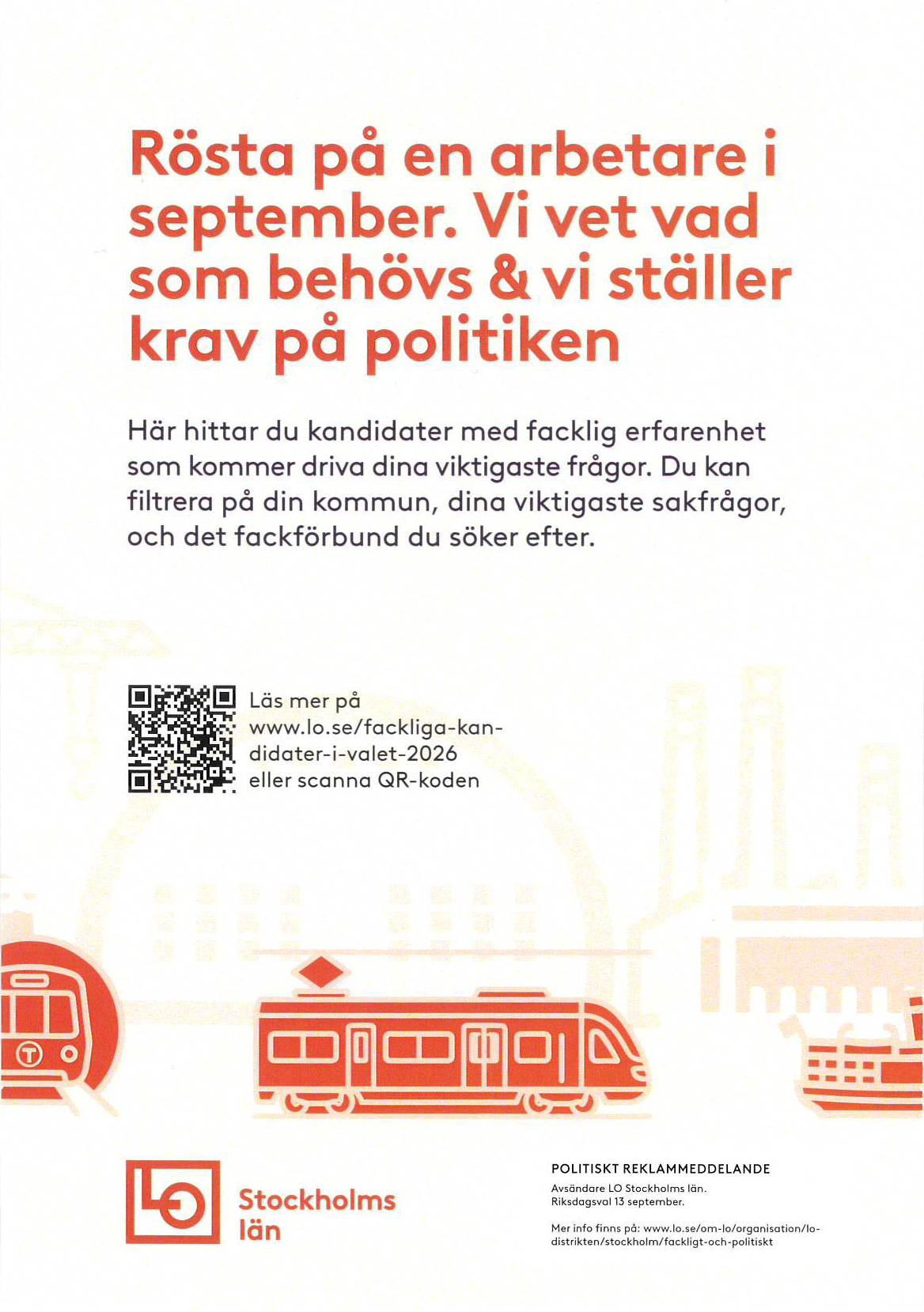 Folder A5 - Rösta på en arbetare i september