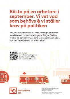 Folder A5 - Rösta på en arbetare i september