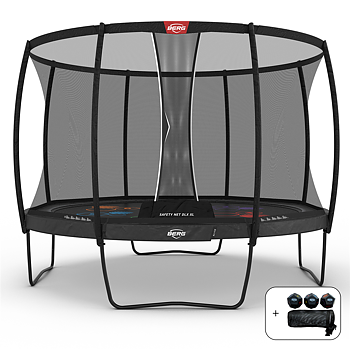 Studsmatta BERG Elite Grey 430 Air Flow PRO LEVELS + skyddsnät DLX XL