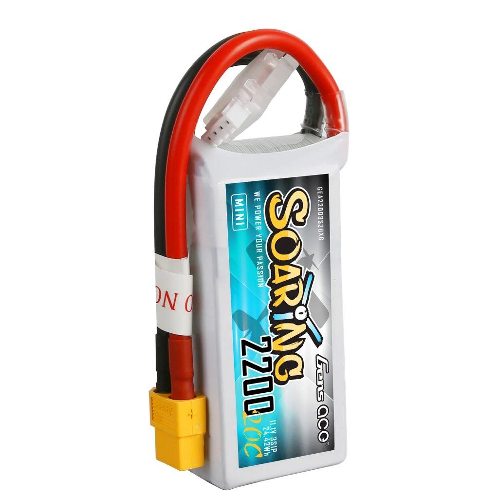 GensAce Soaring 2200mAh 3S 20C 11.1V LiPo Battery with XT60 Plug - 5