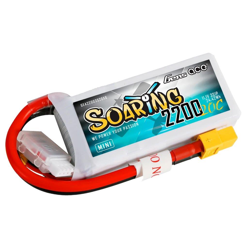GensAce Soaring 2200mAh 3S 20C 11.1V LiPo Battery with XT60 Plug - 4