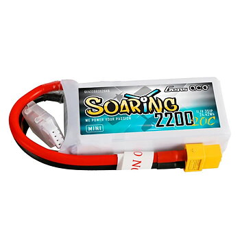 GensAce Soaring 2200mAh 3S 20C 11.1V LiPo Battery with XT60 Plug
