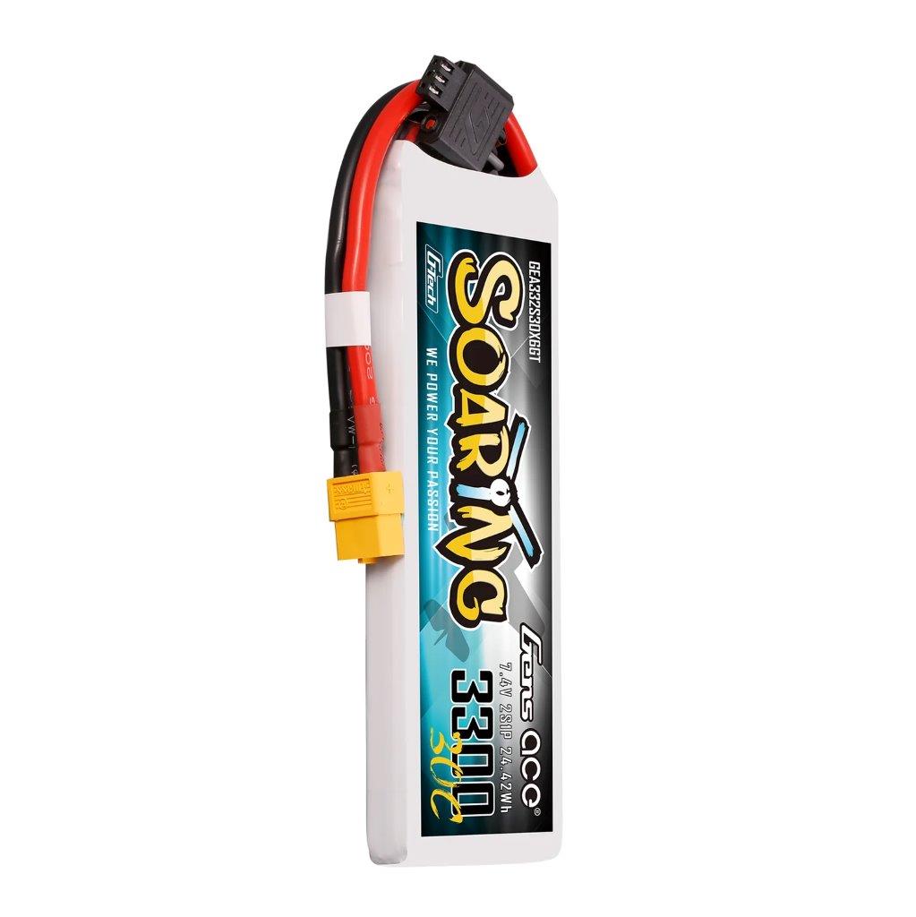 GensAce Soaring 3300mAh 2S 30C 7.4V G-Tech Lipo Battery with XT60 plug - 3