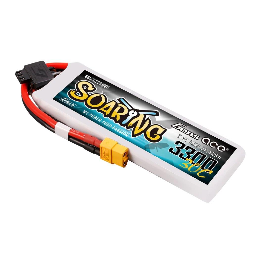 GensAce Soaring 3300mAh 2S 30C 7.4V G-Tech Lipo Battery with XT60 plug - 4