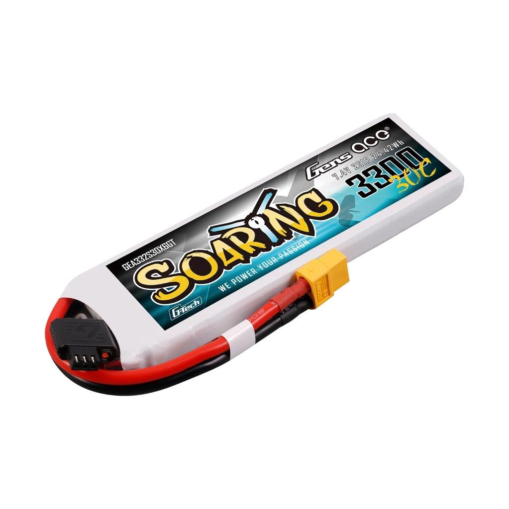 GensAce Soaring 3300mAh 2S 30C 7.4V G-Tech Lipo Battery with XT60 plug - 5