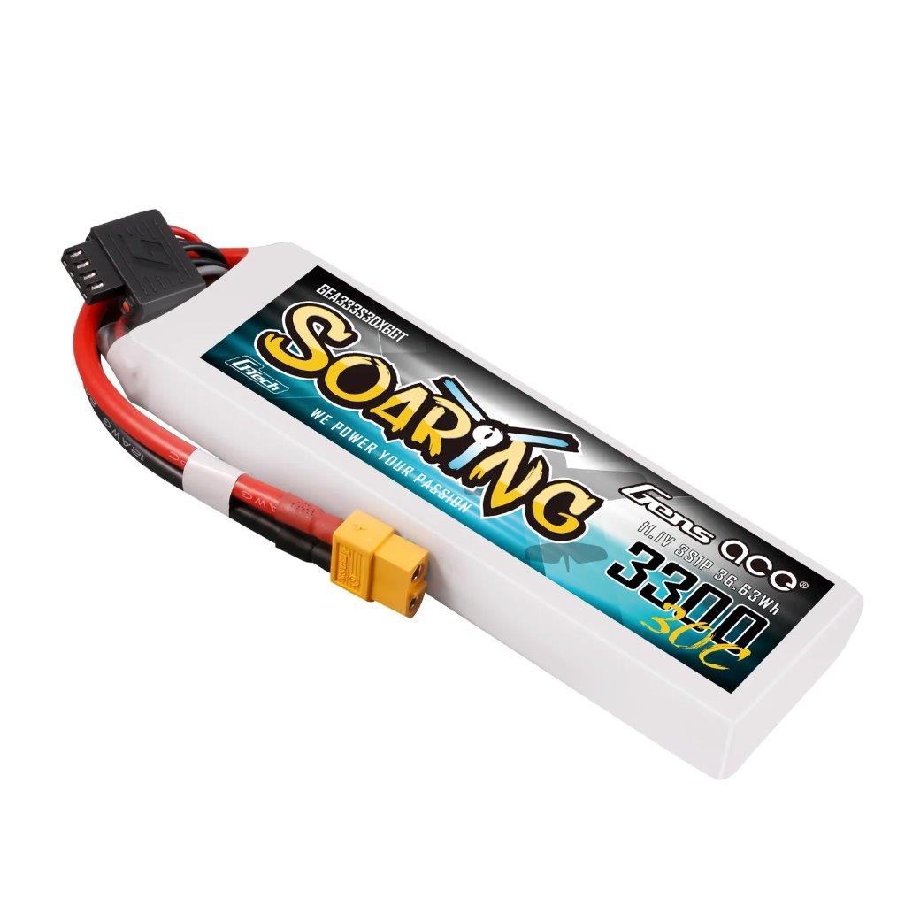 GensAce Soaring 3300mAh 3S 11.1V 30C G-Tech Lipo Battery with XT60 plug - 4