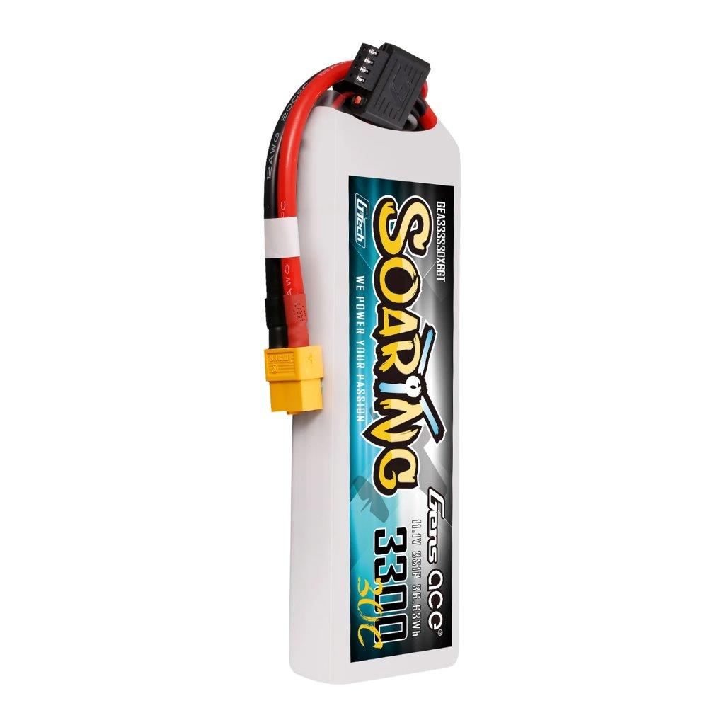 GensAce Soaring 3300mAh 3S 11.1V 30C G-Tech Lipo Battery with XT60 plug - 3