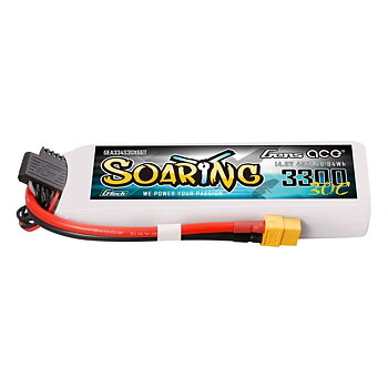 GensAce Soaring 3300mAh 4S 14.8V 30C G-Tech Lipo Battery with XT60 plug