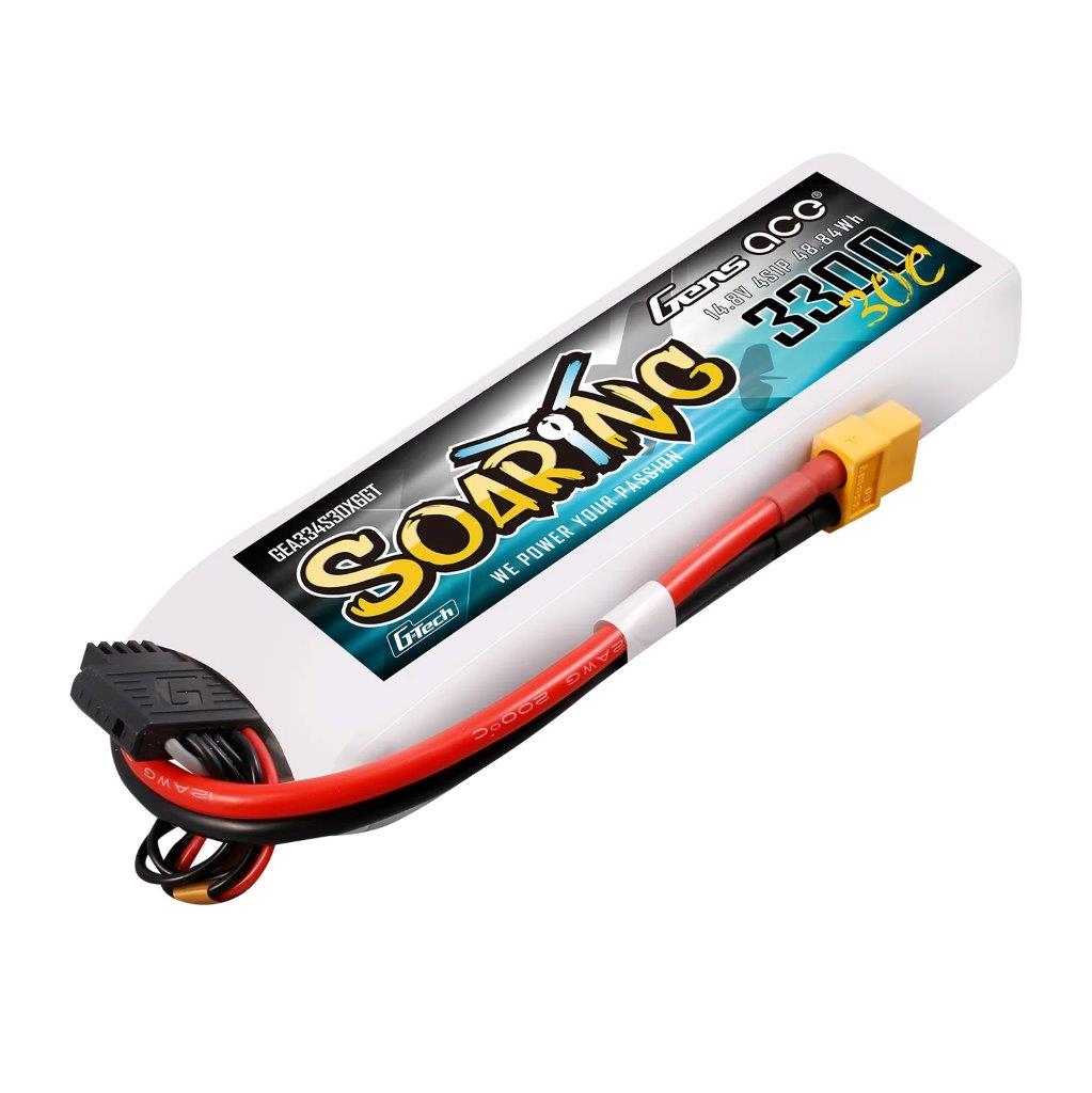 GensAce Soaring 3300mAh 4S 14.8V 30C G-Tech Lipo Battery with XT60 plug - 5