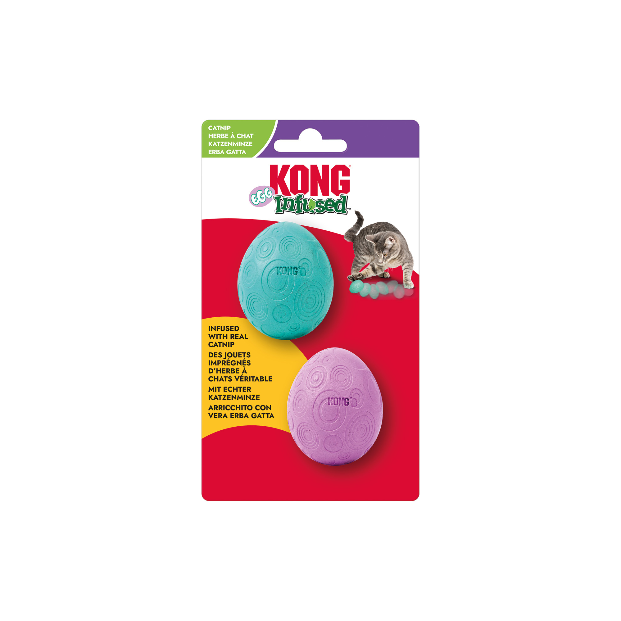 kattleksak Kong, Infused Egg, 2-pack