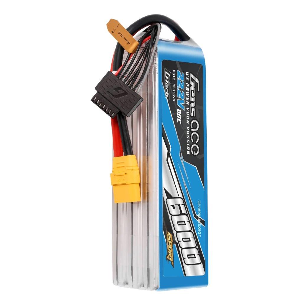 GensAce Sport G-Tech 6000mAh 22.2V 80C 6S1P Battery Pack w/ XT90 Plug (700Heli) - 3