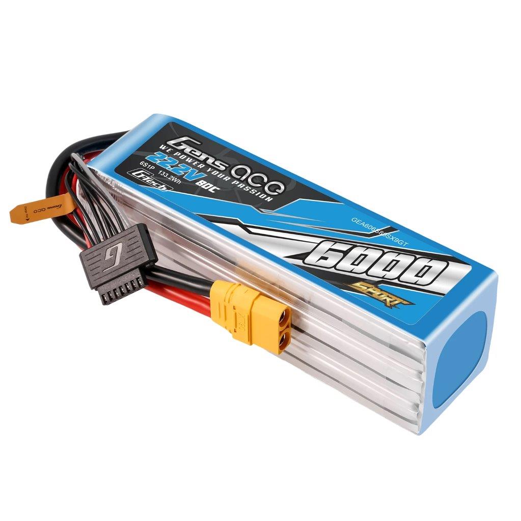 GensAce Sport G-Tech 6000mAh 22.2V 80C 6S1P Battery Pack w/ XT90 Plug (700Heli) - 5