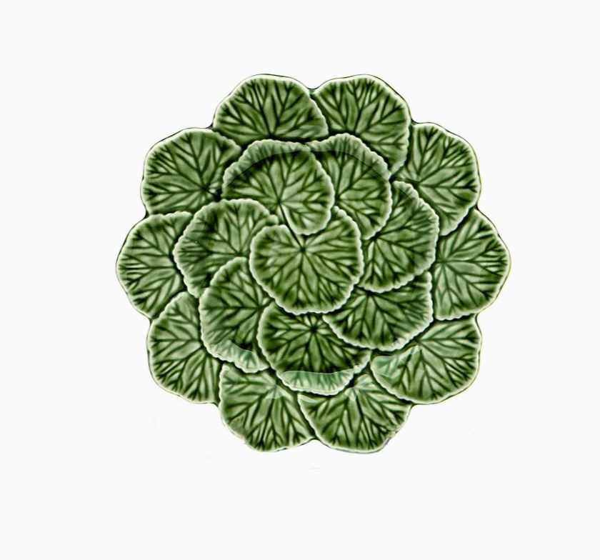 Tallrik Bordallo Leaf small grön