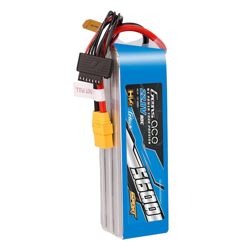 GensAce Sport G-Tech HV 5600mAh 22.8V 80C 6S Lipo BattPack w/XT90 Plug (700Heli) - 3