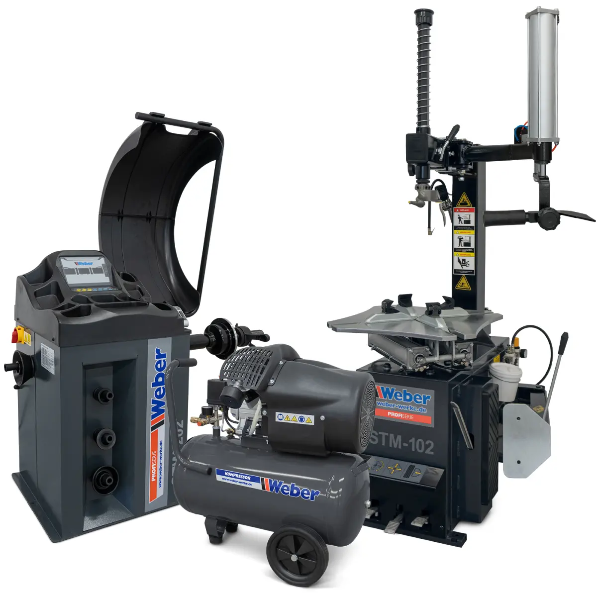 WEBER ERBJUDANDE DÄCKPAKET STM102 , STW202 & Kompressor 50l