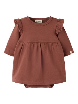 NBFTHORO LS LOOSE BODY DRESS LIL Mahogany