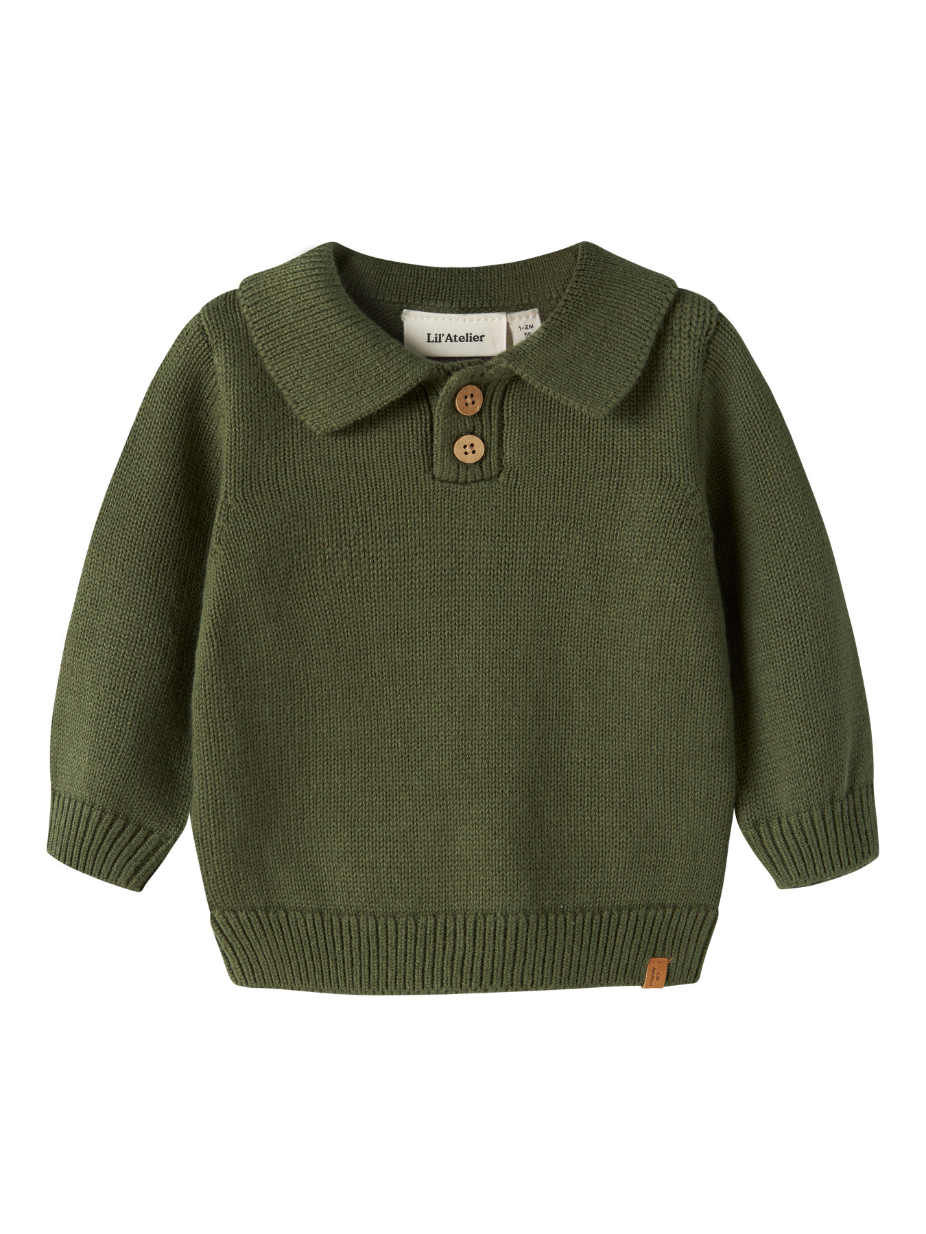 NBMOLO LS KNIT POLO LIL Cypress