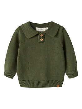 NBMOLO LS KNIT POLO LIL Cypress